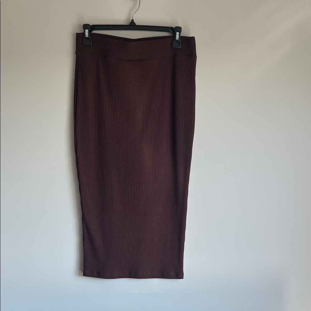 Brown Midi Bodycon Going Out Skirt